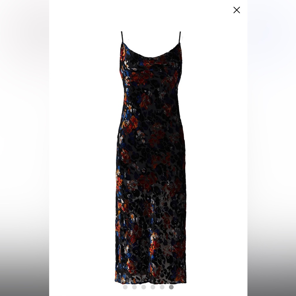 Hutch Teddi cowl neck slip midi dress